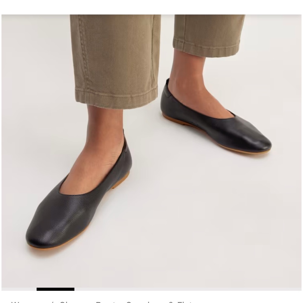 NEW Everlane Black Leather The‎ Day Glove Flat in Size 9.5